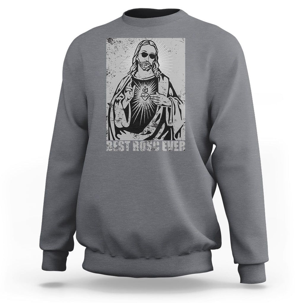 Funny Jesus Sweatshirt Funny Jesus Best ROSC Ever CPR Nurse Nursing Doctor Surgeon TS02 Charcoal Printyourwear