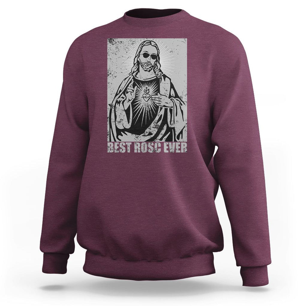 Funny Jesus Sweatshirt Funny Jesus Best ROSC Ever CPR Nurse Nursing Doctor Surgeon TS02 Maroon Printyourwear