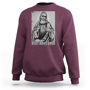 Funny Jesus Sweatshirt Funny Jesus Best ROSC Ever CPR Nurse Nursing Doctor Surgeon TS02 Maroon Printyourwear