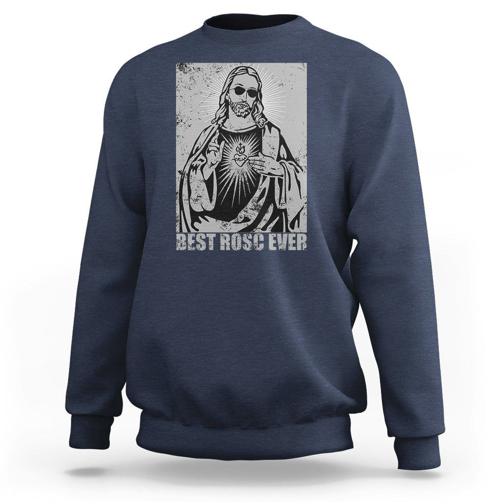 Funny Jesus Sweatshirt Funny Jesus Best ROSC Ever CPR Nurse Nursing Doctor Surgeon TS02 Navy Printyourwear
