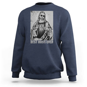 Funny Jesus Sweatshirt Funny Jesus Best ROSC Ever CPR Nurse Nursing Doctor Surgeon TS02 Navy Printyourwear