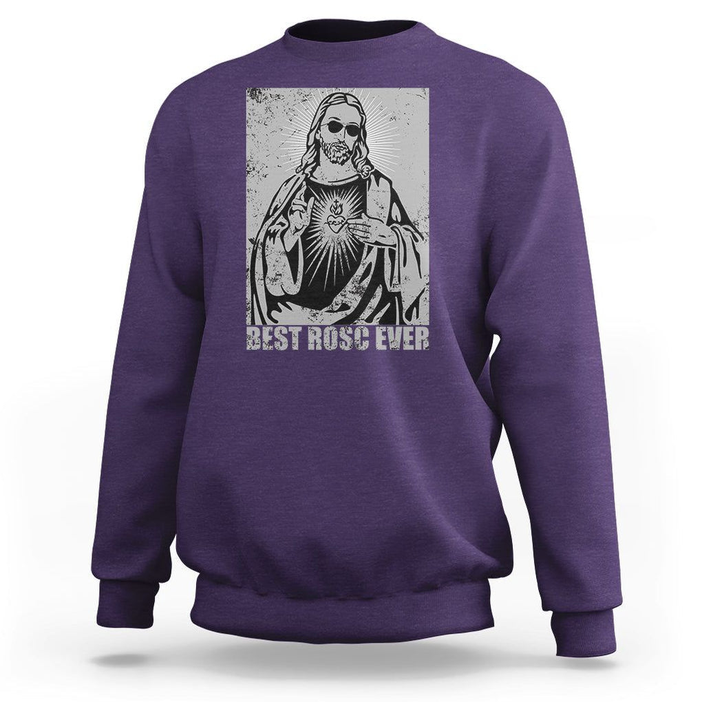 Funny Jesus Sweatshirt Funny Jesus Best ROSC Ever CPR Nurse Nursing Doctor Surgeon TS02 Purple Printyourwear