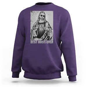 Funny Jesus Sweatshirt Funny Jesus Best ROSC Ever CPR Nurse Nursing Doctor Surgeon TS02 Purple Printyourwear