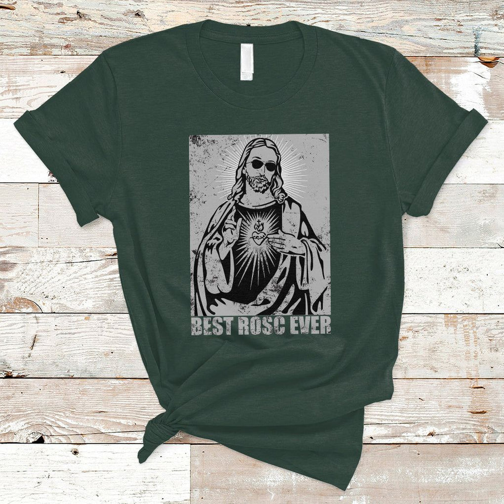 Funny Jesus T Shirt Funny Jesus Best ROSC Ever CPR Nurse Nursing Doctor Surgeon TS02 Dark Forest Green Printyourwear