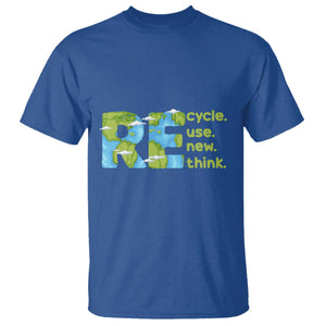 Earth Day T Shirt Recycle Reuse Renew Rethink Outfit For Earth Day 2023 TS02 Royal Blue Printyourwear