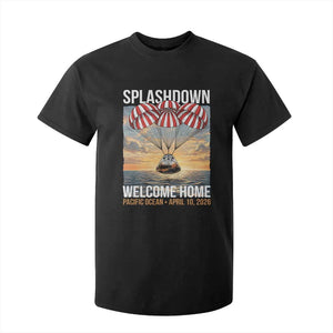 2026 Lunar Mission Splashdown Welcome Home T Shirt For Kid Pacific Ocean April 10 Vintage Capsule Recovery Graphic TS02 Black Print Your Wear