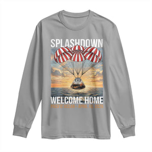 2026 Lunar Mission Splashdown Welcome Home Long Sleeve Shirt Pacific Ocean April 10 Vintage Capsule Recovery Graphic TS02 Sport Gray Print Your Wear