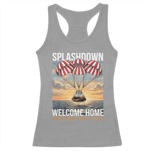 2026 Lunar Mission Splashdown Welcome Home Racerback Tank Top Pacific Ocean April 10 Vintage Capsule Recovery Graphic TS02 Sport Gray Print Your Wear