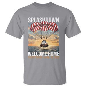 2026 Lunar Mission Splashdown Welcome Home T Shirt Pacific Ocean April 10 Vintage Capsule Recovery Graphic TS02 Sport Gray Print Your Wear