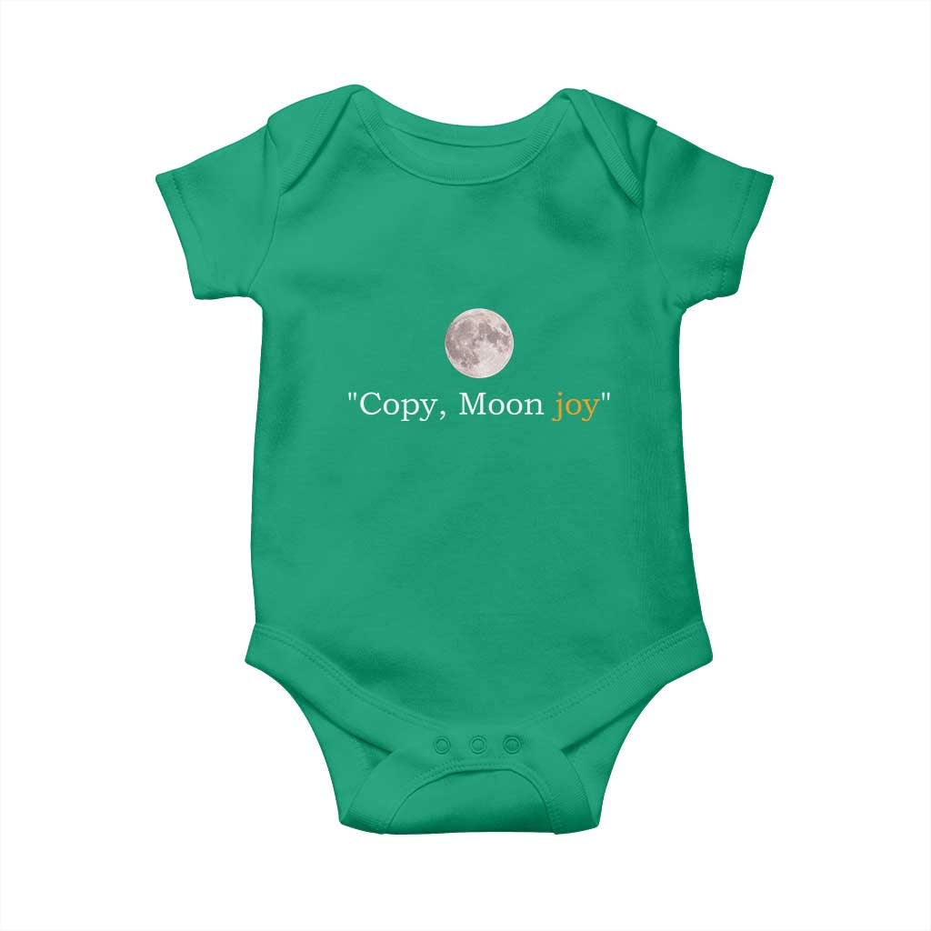 Copy Moon Joy Space Minimalist Baby Onesie 2026 Lunar Mission Success TS02 Irish Green Print Your Wear