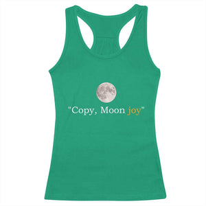 Copy Moon Joy Space Minimalist Racerback Tank Top 2026 Lunar Mission Success TS02 Irish Green Print Your Wear