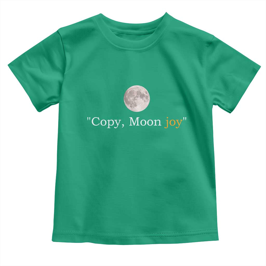 Copy Moon Joy Space Minimalist Toddler T Shirt 2026 Lunar Mission Success TS02 Irish Green Print Your Wear