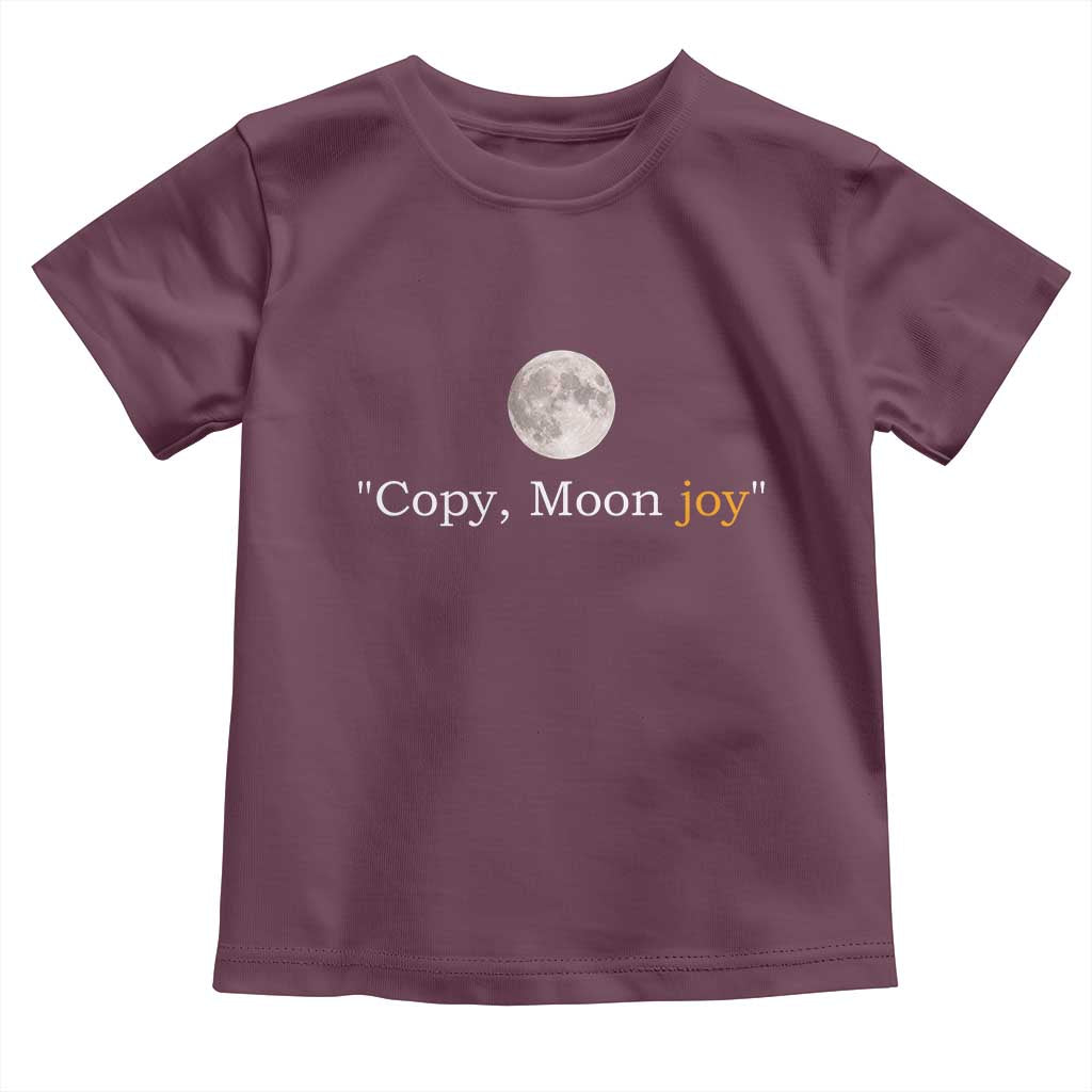 Copy Moon Joy Space Minimalist Toddler T Shirt 2026 Lunar Mission Success TS02 Maroon Print Your Wear
