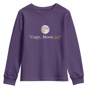 Copy Moon Joy Space Minimalist Youth Sweatshirt 2026 Lunar Mission Success TS02 Purple Print Your Wear