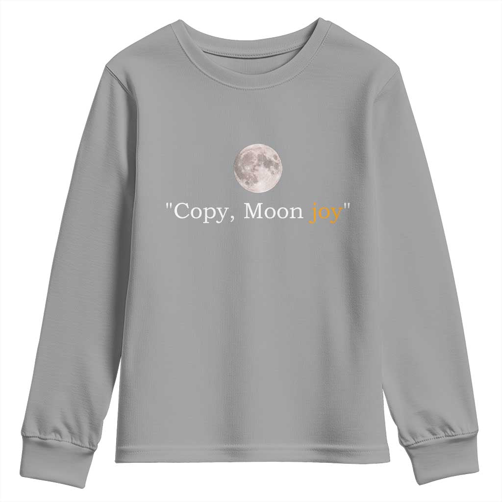 Copy Moon Joy Space Minimalist Youth Sweatshirt 2026 Lunar Mission Success TS02 Sport Gray Print Your Wear