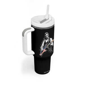 Rockin Abe Abraham Lincoln Playing Electric Guitar Tumbler With Handle Patriotic Music Rocker Mashup 4th of July Celebration TS02 Print Your Wear
