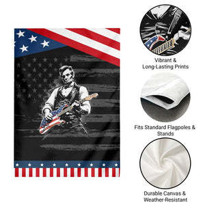 Rockin Abe Abraham Lincoln Playing Electric Guitar Garden Flag Patriotic Music Rocker Mashup 4th of July Celebration TS02 Print Your Wear