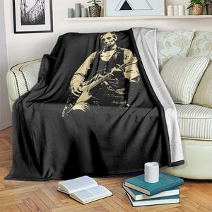 Vintage Rockin Abe Abraham Lincoln Playing Electric Guitar Throw Blanket Patriotic Music Rocker Mashup 4th of July Celebration TS02 Print Your Wear