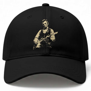Vintage Rockin Abe Abraham Lincoln Playing Electric Guitar Baseball Cap Patriotic Music Rocker Mashup 4th of July Celebration TS02 Print Your Wear