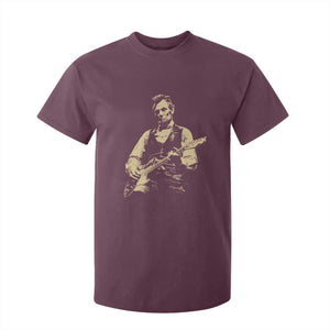 Vintage Rockin Abe Abraham Lincoln Playing Electric Guitar T Shirt For Kid Patriotic Music Rocker Mashup 4th of July Celebration TS02 Maroon Print Your Wear