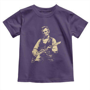 Vintage Rockin Abe Abraham Lincoln Playing Electric Guitar Toddler T Shirt Patriotic Music Rocker Mashup 4th of July Celebration TS02 Purple Print Your Wear