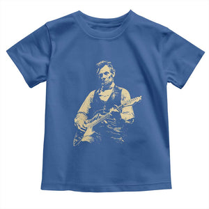 Vintage Rockin Abe Abraham Lincoln Playing Electric Guitar Toddler T Shirt Patriotic Music Rocker Mashup 4th of July Celebration TS02 Royal Blue Print Your Wear