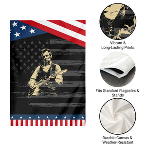 Vintage Rockin Abe Abraham Lincoln Playing Electric Guitar Garden Flag Patriotic Music Rocker Mashup 4th of July Celebration TS02 Print Your Wear