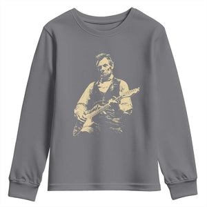 Vintage Rockin Abe Abraham Lincoln Playing Electric Guitar Youth Sweatshirt Patriotic Music Rocker Mashup 4th of July Celebration TS02 Charcoal Print Your Wear