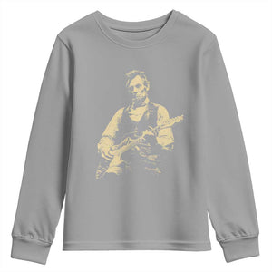 Vintage Rockin Abe Abraham Lincoln Playing Electric Guitar Youth Sweatshirt Patriotic Music Rocker Mashup 4th of July Celebration TS02 Sport Gray Print Your Wear