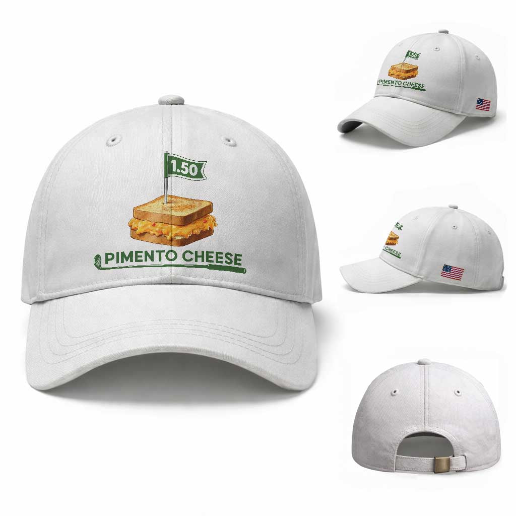 Legendary Pimento Cheese Sandwich Golf Snack Baseball Cap Funny Georgia Southern Golfing Traditions Fan Humor TS02 Baseball Cap Universal Fit White Print Your Wear