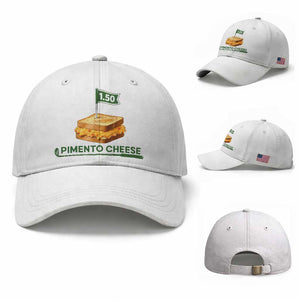 Legendary Pimento Cheese Sandwich Golf Snack Baseball Cap Funny Georgia Southern Golfing Traditions Fan Humor TS02 Baseball Cap Universal Fit White Print Your Wear