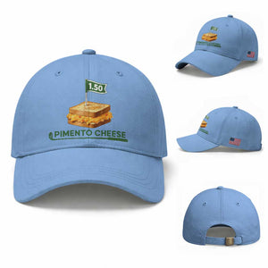 Legendary Pimento Cheese Sandwich Golf Snack Baseball Cap Funny Georgia Southern Golfing Traditions Fan Humor TS02 Baseball Cap Universal Fit Light Blue Print Your Wear