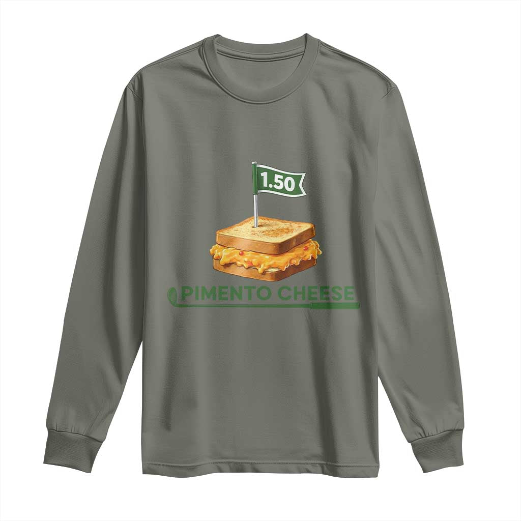 Legendary Pimento Cheese Sandwich Golf Snack Long Sleeve Shirt Funny Georgia Southern Golfing Traditions Fan Humor TS02 Military Green Print Your Wear