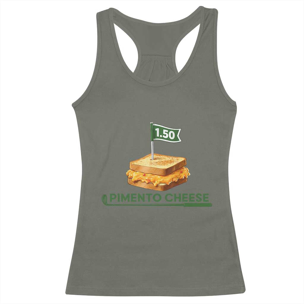 Legendary Pimento Cheese Sandwich Golf Snack Racerback Tank Top Funny Georgia Southern Golfing Traditions Fan Humor TS02 Military Green Print Your Wear