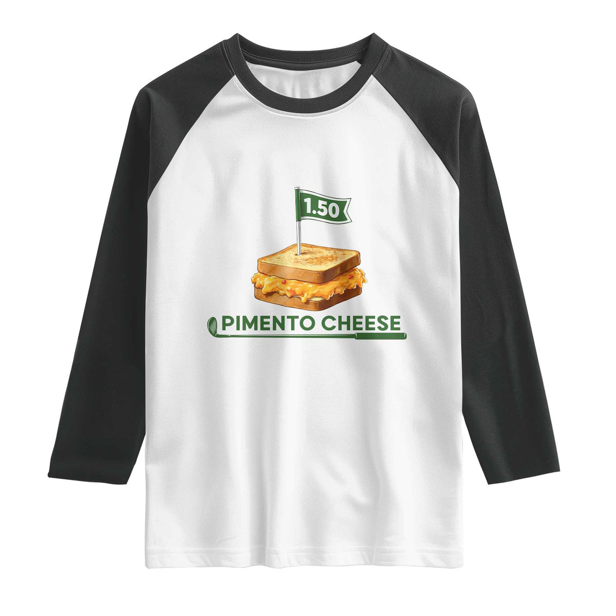 Legendary Pimento Cheese Sandwich Golf Snack Raglan Shirt Funny Georgia Southern Golfing Traditions Fan Humor TS02 White Black Print Your Wear