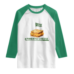Legendary Pimento Cheese Sandwich Golf Snack Raglan Shirt Funny Georgia Southern Golfing Traditions Fan Humor TS02 White Kelly Green Print Your Wear