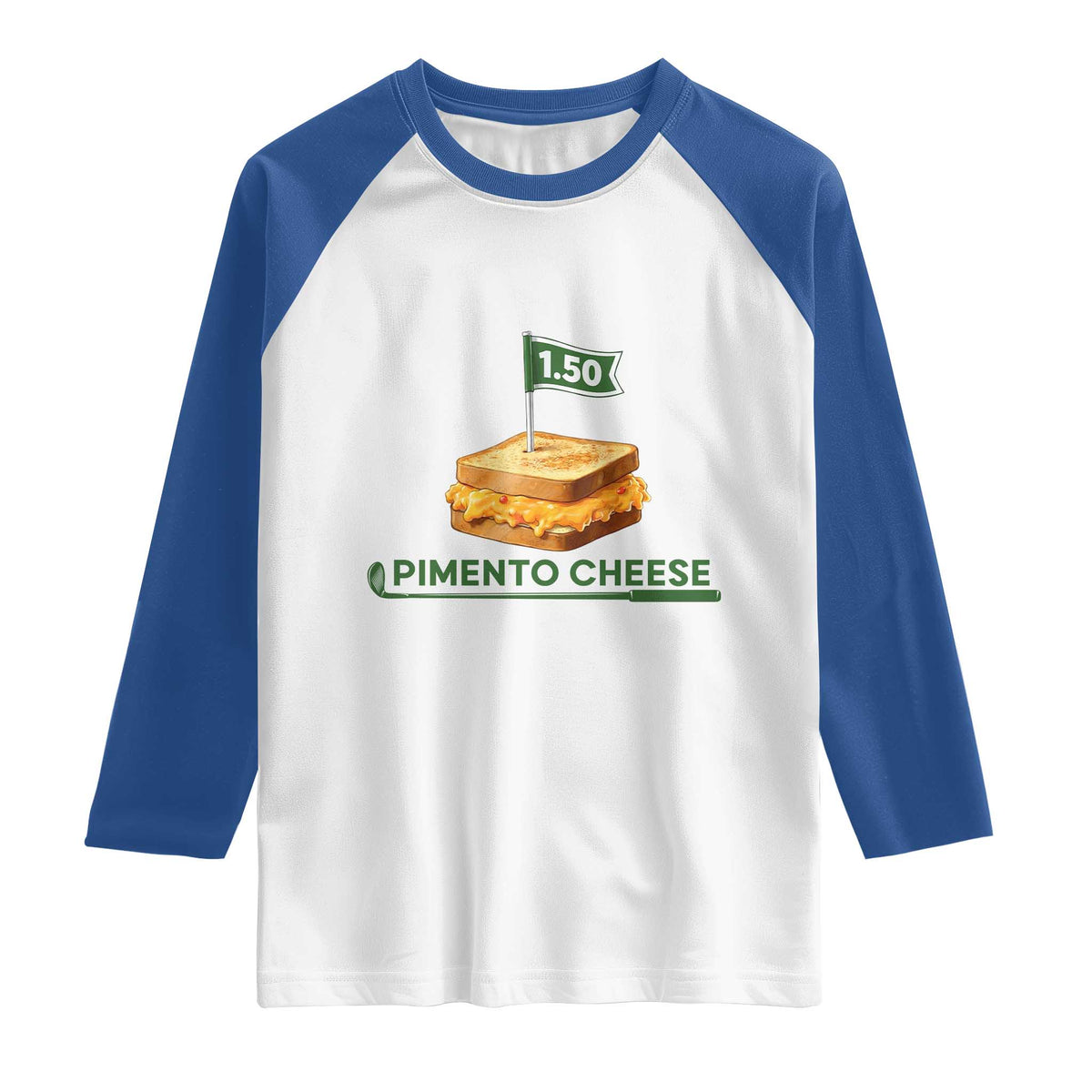 Legendary Pimento Cheese Sandwich Golf Snack Raglan Shirt Funny Georgia Southern Golfing Traditions Fan Humor TS02 White Royal Print Your Wear