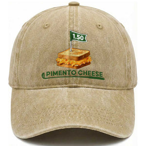 Legendary Pimento Cheese Sandwich Golf Snack Washed Cotton Baseball Cap Funny Georgia Southern Golfing Traditions Fan Humor TS02 Print Your Wear