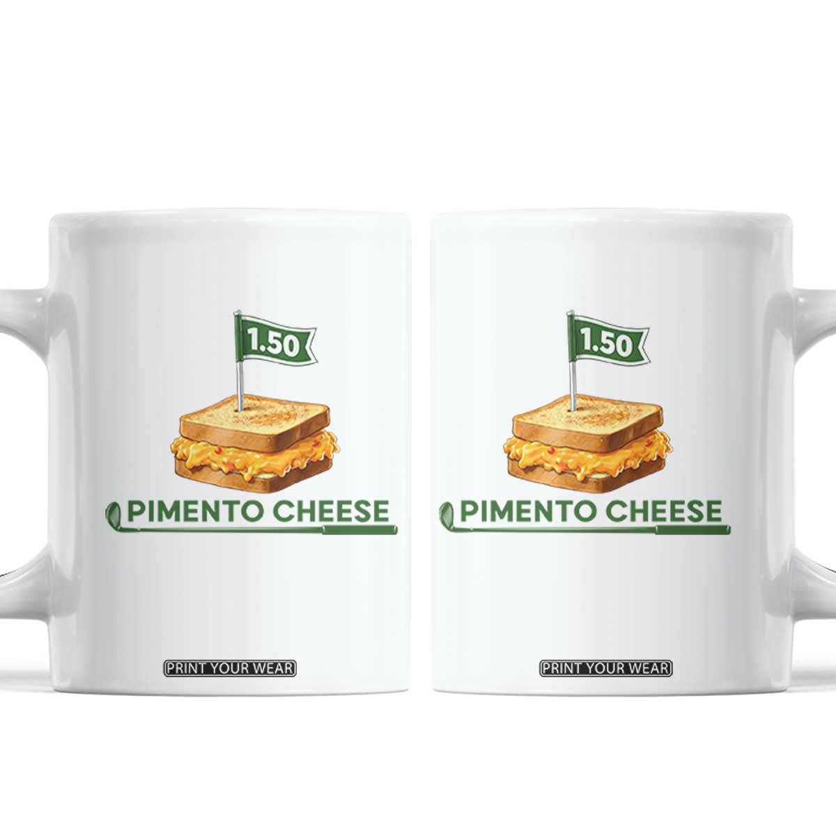 Legendary Pimento Cheese Sandwich Golf Snack Coffee Mug Funny Georgia Southern Golfing Traditions Fan Humor TS02 White Print Your Wear