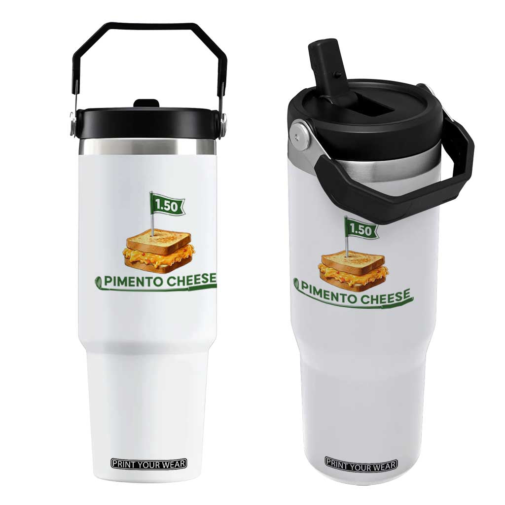 Legendary Pimento Cheese Sandwich Golf Snack Flip Straw Tumbler Funny Georgia Southern Golfing Traditions Fan Humor TS02 One Size: 30 oz White Print Your Wear
