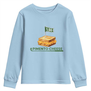 Legendary Pimento Cheese Sandwich Golf Snack Youth Sweatshirt Funny Georgia Southern Golfing Traditions Fan Humor TS02 Light Blue Print Your Wear