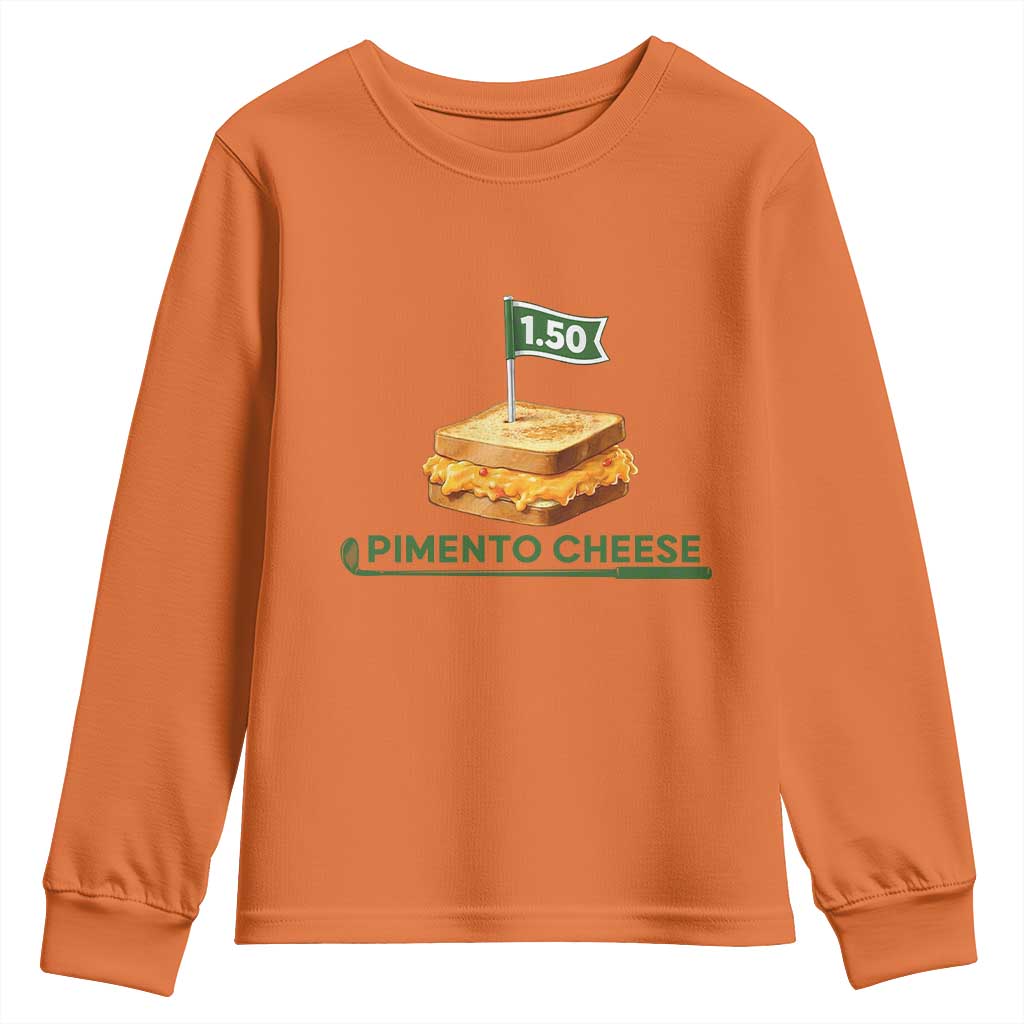 Legendary Pimento Cheese Sandwich Golf Snack Youth Sweatshirt Funny Georgia Southern Golfing Traditions Fan Humor TS02 Orange Print Your Wear