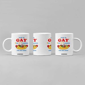 Yeah I’m GAY Got A Yearning For Hot Dogs Coffee Mug Funny Foodie Humor Retro Graphic TS02 Print Your Wear
