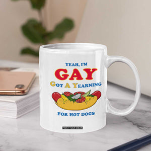 Yeah I’m GAY Got A Yearning For Hot Dogs Coffee Mug Funny Foodie Humor Retro Graphic TS02 Print Your Wear
