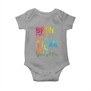 Bruh It's STAAR Day You Got This Baby Onesie Funny Texas Teacher Student Motivation Tie Dye Effect Printing TS02 Sport Gray Print Your Wear