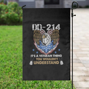DD-214 Its A Veteran Thing You Wouldnt Understand Garden Flag Patriotic American Eagle Military Pride Graphic TS02 Print Your Wear