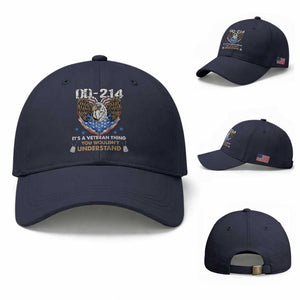 DD-214 Its A Veteran Thing You Wouldnt Understand Baseball Cap Patriotic American Eagle Military Pride Graphic TS02 Baseball Cap Universal Fit Navy Print Your Wear