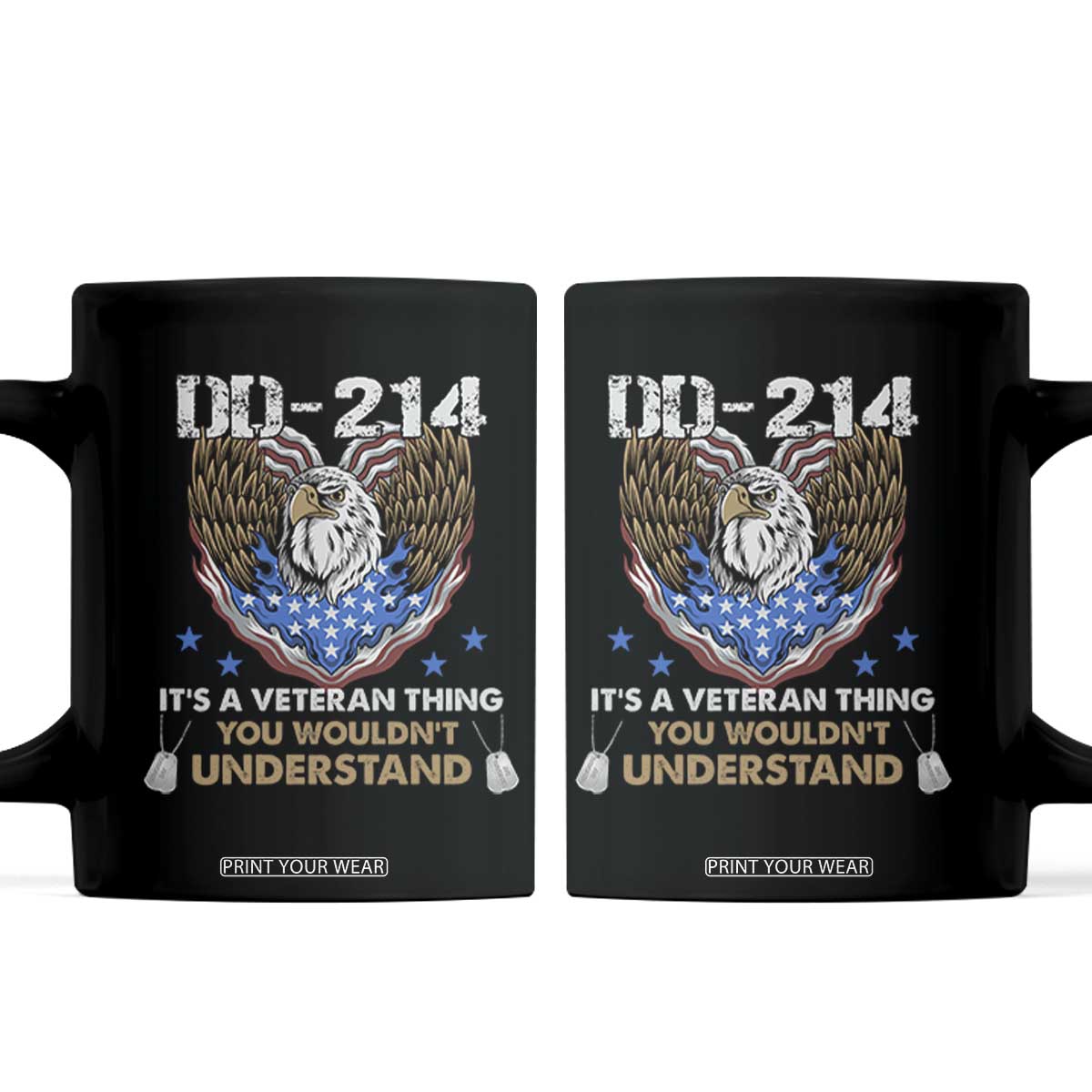 DD-214 Its A Veteran Thing You Wouldnt Understand Coffee Mug Patriotic American Eagle Military Pride Graphic
