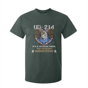 DD-214 Its A Veteran Thing You Wouldnt Understand T Shirt For Kid Patriotic American Eagle Military Pride Graphic TS02 Dark Forest Green Print Your Wear