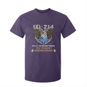DD-214 Its A Veteran Thing You Wouldnt Understand T Shirt For Kid Patriotic American Eagle Military Pride Graphic TS02 Purple Print Your Wear